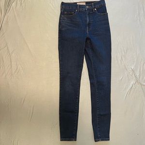Everlane High Rise Skinny Ankle Jeans Dark Wash Size 24 Womens